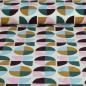 Preview: REST Stretch-Sweat Geometrisches lila rosa, gelb, grün